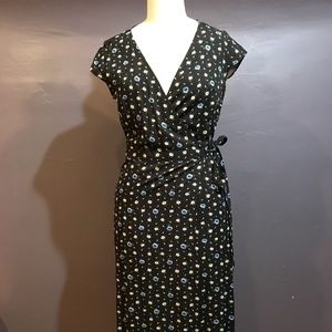 J Crew Mercantile floral wrap dress